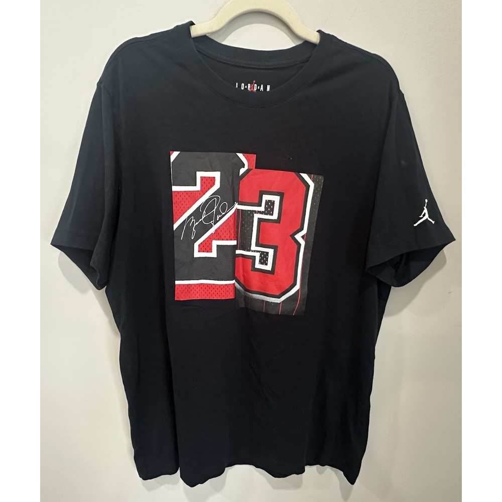 Jordan Men's XL Black Jumpman 23 Graphic Logo Crew Neck Short Sleeve T-Shirt